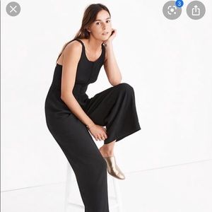 Madewell Smocked Button Front Jumpsuit